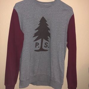 Poler Gray & Red Crewneck Sweater Men’s XL